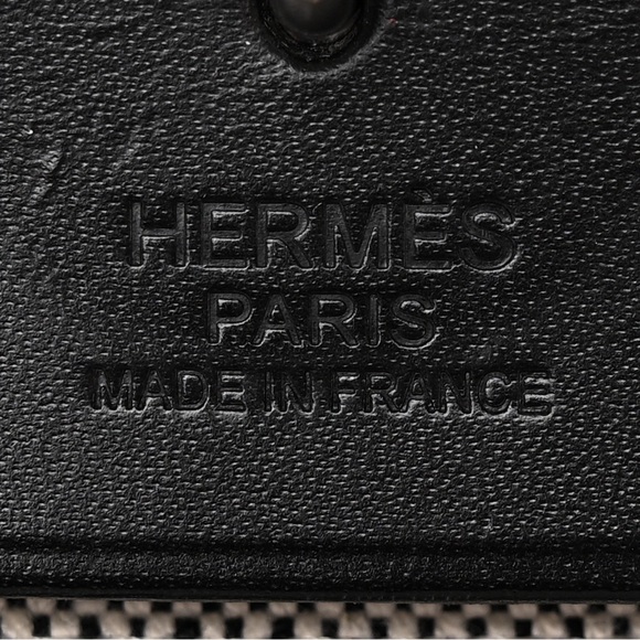 HERMES Berline Vache Hunter Herbag Zip PM 31 Black Bleu Encre Coated Canvas RARE - Picture 7 of 14